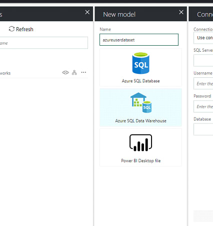 Data Modeling in Azure - Data Source selection